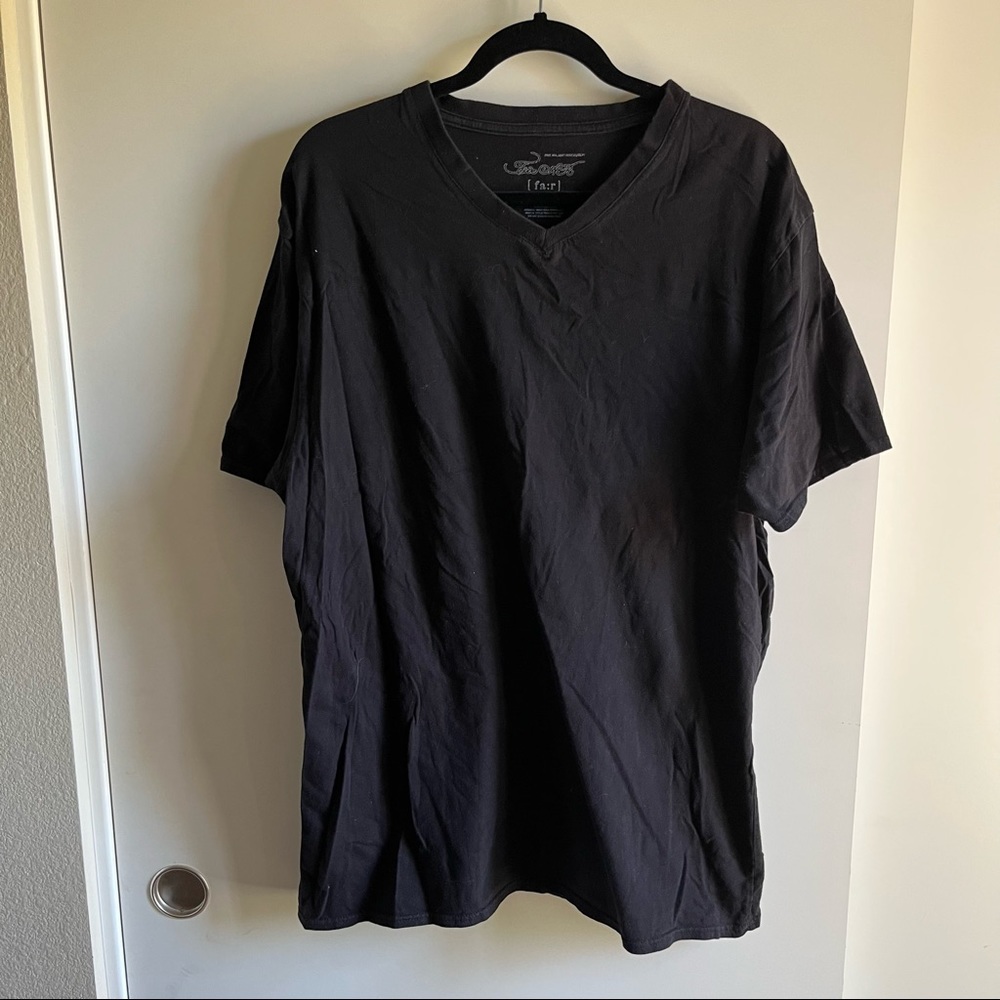 Black Short Sleeve V-neck Five AR T Shirt, 4X - Looks more like a 2X